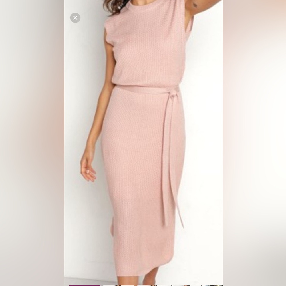 Elegant Callahan Mauve Sleeveless Knit Dress
